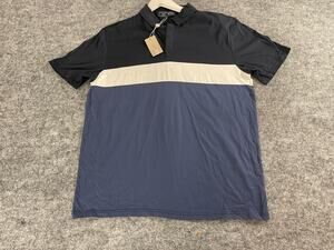 Paul Costelloe Shirt Mens Polo Large Short Sleeve Color Block Striped N327